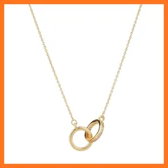 【新品】 [SL Original] レディース ネックレス18Kゴールドフィルド スワロフスキージルコニア ペンダントトレンド感あふれるラグジュアリーなデザイン低アレルギー性で、調節可能なクラスプ付き正規ジュエリー ギフトにも最適なホリデーアイテム (メ 0