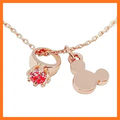 【新品】 [ＤＩＳＮＥＹ] ディズニー 誕生石 ネックレス アクセサリー スワロフスキー 1月 ライトシャム 誕生石ネックレス ピンクゴールド 24金 加工 レディース ジュエリー アクセサリー グッズ 誕生日 プレゼント ギフト 専用ボックス付き[ [並 0
