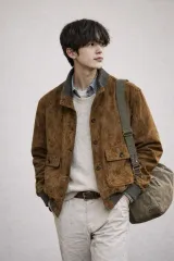 ザラ スウェード ブルゾン ジャケット