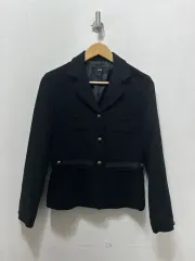 SYSTEM ブラック ツイード ジャケット 88