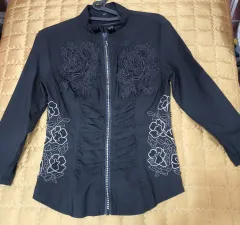 ブラックフラワー レディースジャケット