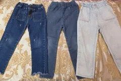 女の子 デニム 3点セット (デニム/ライトブルー)