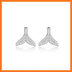 【新品】 NINE VA ピアス レディース 人気 メンズ シルバー925 18金プラチナ パール ピアス 最高級キュービックジルコニア イヤリング フープ ピアス 金属アレルギー対応 ファースト 女性 アクセサリー ピアス (マーメイドピアス--プラチナ 1