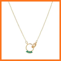 【新品】 [SL Original] レディース ネックレス18Kゴールドフィルド スワロフスキージルコニア ペンダントトレンド感あふれるラグジュアリーなデザイン低アレルギー性で、調節可能なクラスプ付き正規ジュエリー ギフトにも最適なホリデーアイテム (エ 0