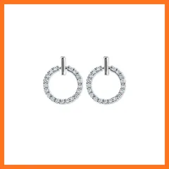 【新品】 NINE VA ピアス レディース 人気 メンズ シルバー925 18金プラチナ パール ピアス 最高級キュービックジルコニア イヤリング フープ ピアス 金属アレルギー対応 ファースト 女性 アクセサリー ピアス (リングピアス--プラチナ色) 1