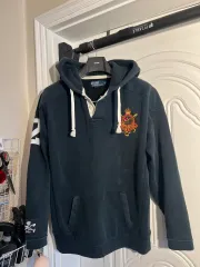 ポロ ラルフローレン ブラック フーディー L