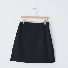 S ブラックコットンミニスカート