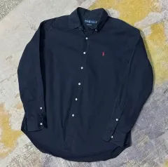 POLO RALPH LAUREN ポロラルフローレン クラシック ネイビー レッド ポニー シャツ (表記 L)