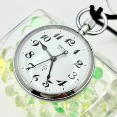 稼働 SEIKO 懐中時計 諏訪 7550-0010 白文字盤 シルバー - メルカリ