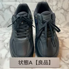 【良品】ニューバランス New Balance コンフォートインソール レザーシューズ ブラック 27.0cm サイドジップ