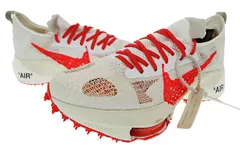 ナイキ NIKE ×OFF-WHITE オフホワイト AIR ZOOM TEMPO NEXT % Flyknit Solar Red エアズーム テンポ ネクスト％ フライニット ソーラーレッド CV0697-100 29 白 赤☆AA★▲■250503