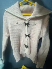 リボン カラ カーディガン