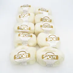 毛糸 SPORT スポートファンシーモヘア 10玉セット ホワイト アクリル モヘア 1玉40g 約145m 秋冬
