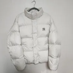 状態良し MLB ニューヨーク・ヤンキース 白 ダウン アウター L