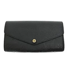ルイヴィトン LOUIS VUITTON モノグラム アンプラント ポルトフォイユ サラ 二つ折り 長財布 M61182 ノワール 黒ブラック ブランド古着ベクトル 中古☆AA★▲■251011