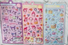 シール　3点セット　まとめ売り　キャラクター　シール帳　3D ぷくぷく　ボンボンドロップシール