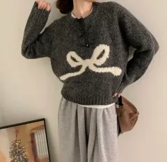 リー パータン セーター グレー