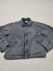 ザラ ウォッシュ デニム ジップアップ ジャケット