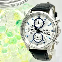 【新品電池】SEIKO セイコー WIRED ワイアード メンズ 腕時計 クロノグラフ VD57-KND0 8D1564 新品ベルト