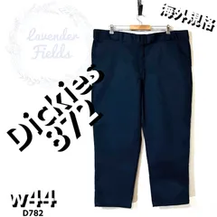 美品ディッキーズ 874ワークパンツD782極太ルーズDickies大きいサイズw44濃紺ワンポイントロゴアメリカ古着