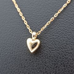 K18 18金 ハートモチーフ ダイヤモンド ネックレス 約1.9g(gn01 