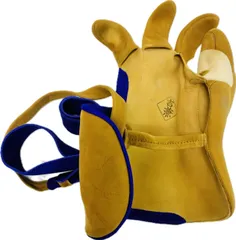 弓道用 かけ 三つ掛け 右手用 銘あり 弓道具 鹿革 紫控え紐 和弓 弓道 手袋 稽古 練習用 中古 現状品