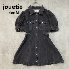 jouetie ジュエティ カットアウトミニワンピース デニム M ブラック 黒 半袖 パフスリーブ 082420301001-01 美シルエット カジュアル ストリート 2way ウエストマーク モード 地雷系 ガーリー ★ ■◇のサムネイル