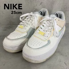 NIKE ナイキ WMNS AF1 SHADOW ウィメンズ エアフォース1 シャドウ ホワイト イエロー 25cm DR7883-101 スニーカー パステル マルチカラー 厚底 カジュアル 希少 人気 完売品 定番 中古 靴 ★ ■■