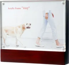 VANJOH フォトフレーム Acrylic Frame Any 2L判 横置専用 ブラウン AE-2LBR