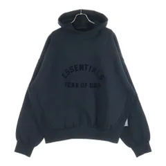 FEAR OF GOD ESSENTIALS (フィアオブゴッド エッセンシャルズ) 23SS フロントロゴ スウェットプルオーバーパーカー ブラック