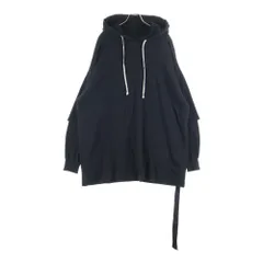 Rick Owens DRKSHDW (リックオウエンス ダークシャドウ) 25AW TOMMY HUSTLER HOODIE DU02E7271-JDB レイヤードデザインプルオーバーパーカー ブラック