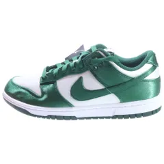 NIKE (ナイキ) WMNS DUNK LOW SATIN GREEN ウィメンズ ダンク サテングリーン ローカットスニーカー ホワイト US10/27cm DX5931-100