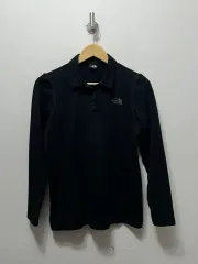 ザノースフェイス レディース ブラック 長袖 ポロTシャツ M
