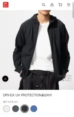 UNIQLO ドライEX UV フルジップアップパーカ ブラック L