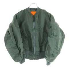 ALPHA INDUSTRIES (アルファ インダストリーズ) USA製 MA-1 リバーシブル ミリタリージャケット カーキ/オレンジ 0615-00-573-8335