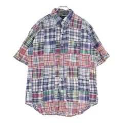 RALPH LAUREN (ラルフローレン) 90s VINTAGE BLAKE チェック パッチワーク 半袖シャツ マルチカラー