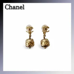 シャネル イヤリング ココマーク ラインストーン スイング ボール ゴールド