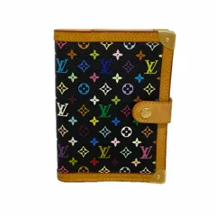 【6ae5501】ルイヴィトン 手帳カバー モノグラム・マルチカラー アジェンダPM R20895 ノワール【中古】レディース