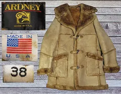 USA製✨ XL相当 ARDNEY アードニー リアルムートンコート 胡桃ボタン 2026年最新】ARDNEY ムートンジャケットの人気アイテム - メルカリ