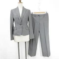 ザ・スーツカンパニー THE SUIT COMPANY スーツ セットアップ パンツスーツ テーラージャケット シングル 背抜き ワイドパンツ ピンヘッド 毛 黒 ブラック グレー 38