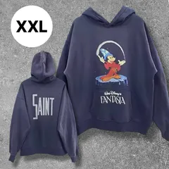 【新品未使用】海外インポート デザインパーカー プルオーバー  XXL フロントキャラクタープリント バックネームロゴ風 フーディ スウェット ビッグサイズ