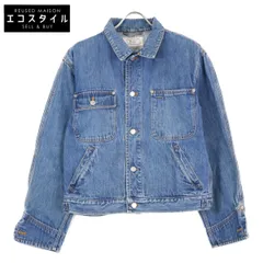 POLO RALPH LAUREN ポロ ラルフローレン ｲﾝﾃﾞｨｺﾞ ｾｶﾝﾄﾞ風 ｻｲﾄﾞﾎﾟｹｯﾄ付き 白ﾀｸﾞ ﾃﾞﾆﾑｼﾞｬｹｯﾄ L