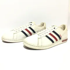 希少◎廃盤モデル！【adidas】アディダス スニーカー ローカット シューズ  U45900 ロゴ型押し トリコロール 3本ライン スポーツMIX 古着 ビンテージ風 ストリート ホワイト メンズ 28.5cm/M41889fF