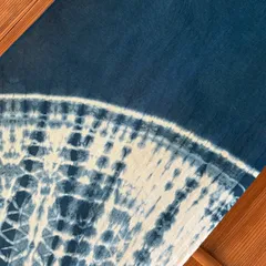 s196 【sato】 藍染 手ぬぐい 手染め 日本手拭い 和手ぬぐい 日本製綿100% 高級さらし使用 巻き上げ絞り 伝統技法 和モダン 染めたて 新品 ハンドメイド タイダイ アジアンエスニック