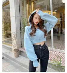 ably 両面起毛 クロップド ウォーマー ジップアップ フーディー