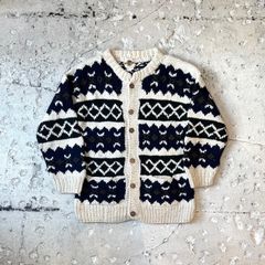 70s PENDLETON / ペンドルトン USA製 フェアアイル柄 V ネック ウール