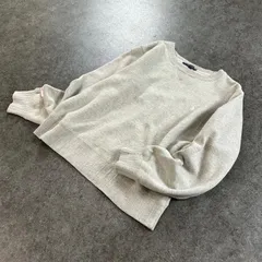 90s Vintage RALPH LAUREN Sweatshirt ラルフローレン 前V Vガゼット スウェット トレーナー クルーネック ワンポイント刺繍 グレー レディース L