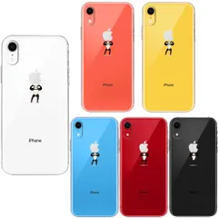 iPhoneXR ケース クリア ソフト パンダ 重量挙げ まっちょ 感 スマホケース ワイヤレス充電対応 ソフトスマホケース
