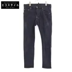 DSQUARED2 ディースクエアード S74LB0928 SKATER JEAN/ｽｹｰﾀｰｼﾞｰﾝ ﾌﾞﾗｯｸ ﾎﾞﾀﾝﾌﾗｲ ﾃｰﾊﾟｰﾄﾞﾃﾞﾆﾑﾊﾟﾝﾂ 46