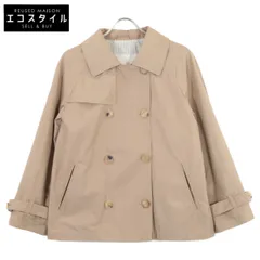 Max Mara マックスマーラ 【The Cube】23902103376 ﾍﾞｰｼﾞｭ ｼｮｰﾄﾄﾚﾝﾁｼﾞｬｹｯﾄ 40